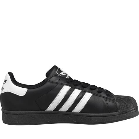 herren adidas originals superstar 2 leder sneakers schwarz weiß|Adidas Superstar Sneakers herren.